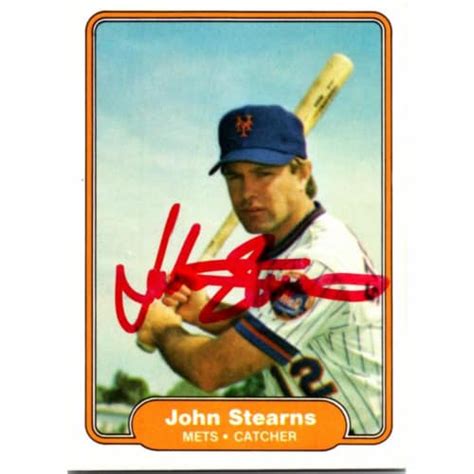 Autograph Warehouse 725324 John Stearns Autographed New York Mets 1982 ...