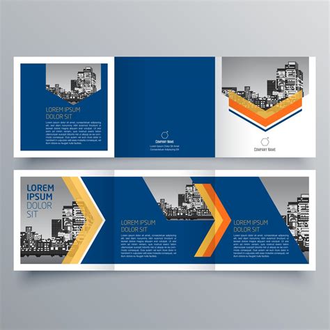 Tri Fold Brochure Template Minimalistic Geometric Design For Corporate