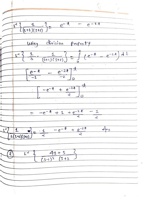 Solution Inverse Laplace Transform Important Questions Studypool