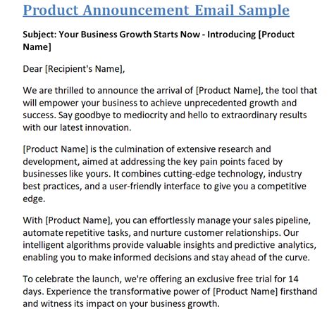 5 Engaging New Product Announcement Email Templates Doc Day To Day