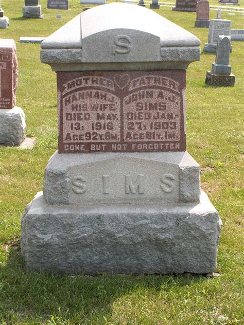 Hannah Jane Groves Sims 1822 1916 Find A Grave Memorial