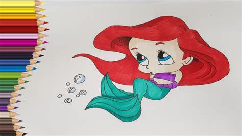 Desenez Desene Animate ARIEL Mica Sirena Desenam Si Coloram