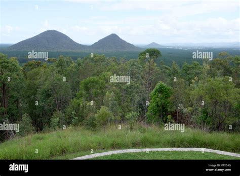 The view from Glasshouse Mountains Lookout Stock Photo - Alamy