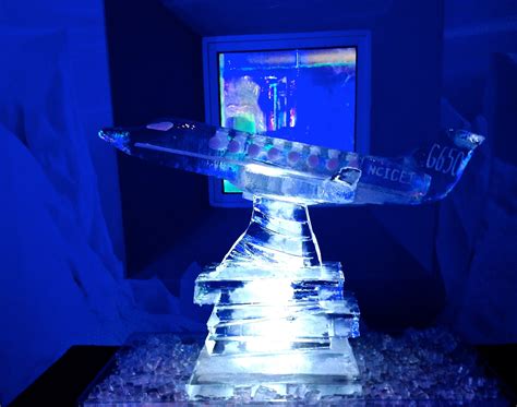Airplane Ice Sculpture for Corporate Events