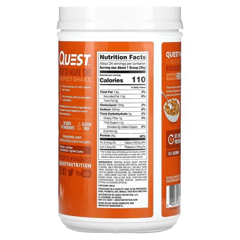 Quest Nutrition Protein Powder Cinnamon Crunch 16 Lb 726 G