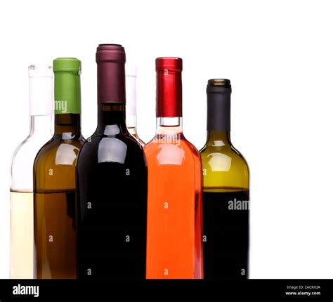 Set Of Many Bottles Wine Stock Photo Alamy