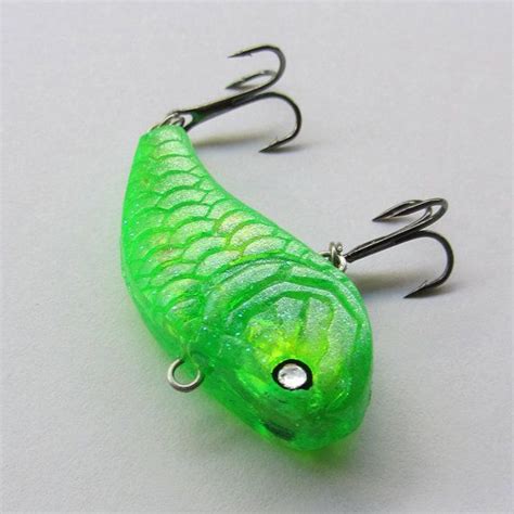 Fluorescent Fishing Lure Uv Fishing Lure Green Fishing Lure Etsy