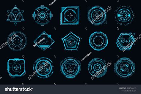 Hud Aim Control Target Panel Compass Stock Vector Royalty Free 2207636195 Shutterstock