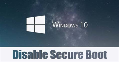 How To Enable Or Disable Secure Boot In Windows 10