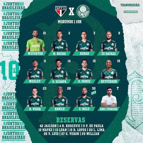 S O Paulo X Palmeiras Desfalques Escala Es E Onde Assistir