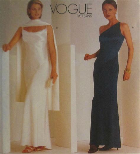 1997 New Tom And Linda Platt Gown Scarf Pattern Choice 6 16 Vogue 2042 Oop Vogue Evening