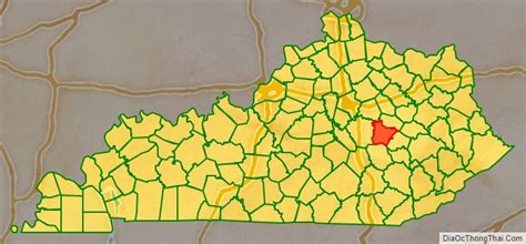 Map of Estill County, Kentucky - Thong Thai Real