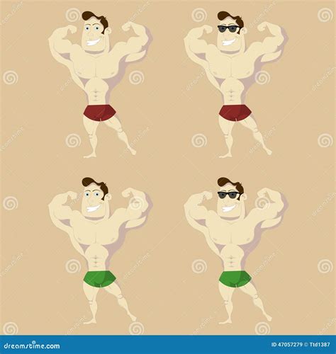 Beautiful Strong Man Beach Stock Illustrations 56 Beautiful Strong