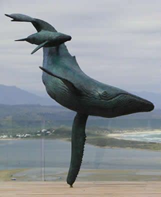 Humpback Whale Bronze Sculpture With Patina Finish By Malcolm Solomon