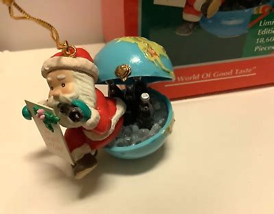 1996 Enesco Coca Cola A World Of Good Taste Limited Plastic Christmas