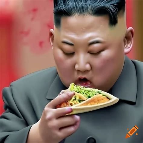 Kim Jong Un Enjoying A Taco On Craiyon