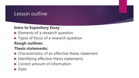 Expository Essay Introduction & Thesis Statement