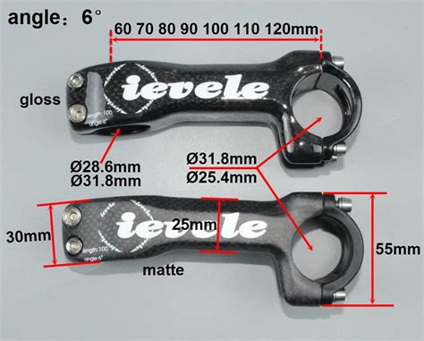 Ievele K Full Carbon Fiber Bicycle Stem Mountain Bike Road Bike