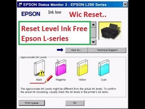 Free Reset Ink Level Epson L L L With Wic Reset Youtube