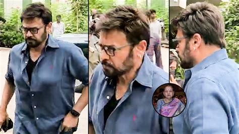 Victory Venkatesh Visuals At Mahesh Babu Mother Indira Devi House