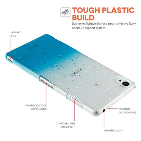 Yousave Sony Xperia Z Hard Case Blue Clear Mobile