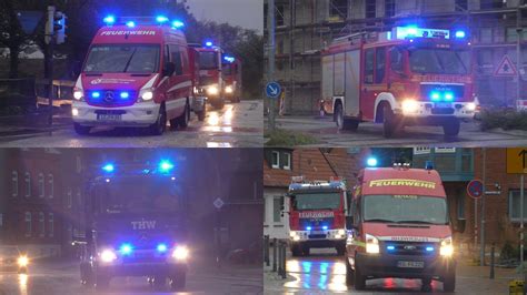 Ausnahmezustand Nach Unwetter Einsatzfahrten Feuerwehr Und Thw Kreis