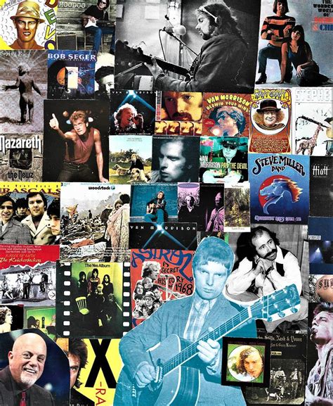 Classic Rock Collage Featuring Van Morrison Painting By Doug Siegel