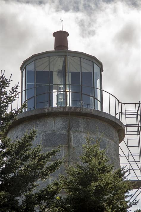 Stone Lighthouse on Monhegan Island Main Unites States Stock Photo - Image of maine, blue: 198873748