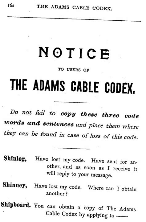 Adams Cable Codex 1925 In Case You Lose Your Codebook H Flickr