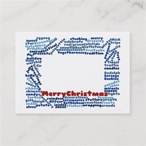 Merry Christmas Business Card | Zazzle | Business christmas cards, Christmas words, Merry christmas