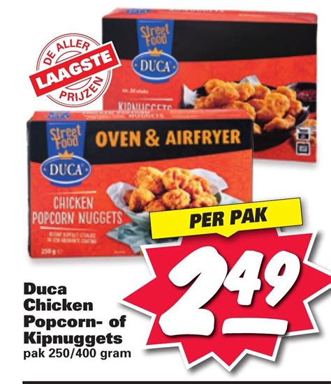 Duca Chicken Popcorn Of Kipnuggets G Aanbieding Bij Nettorama