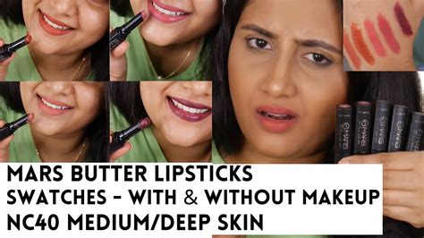 Mars Non Transfer Butter Lipstick Swatchesreview Nc40 Medium Deep