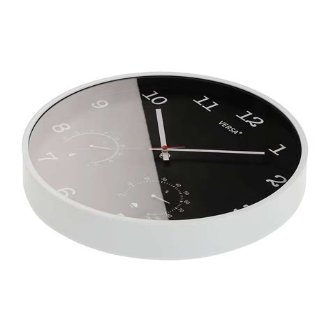 Wall Clock with Thermometer & Hygrometer Black Versa | Design Is This