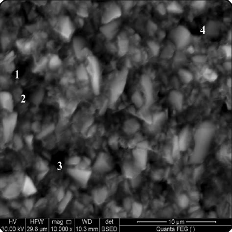 Sem Micrograph Of The Fractured Surface Of The Nanohybrid Cx After