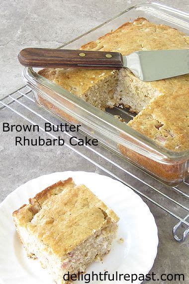 Brown Butter Rhubarb Cake An Easy Hand Mixed Cake