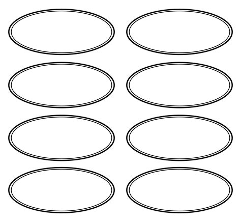 Oval printable template