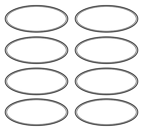 Free Printable Oval Shape Templates