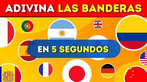 Adivina las Banderas en 5 Segundos Quiz de Países Cultura