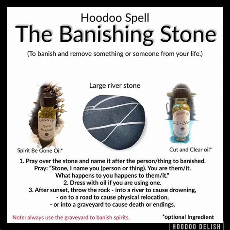 Rebecca Shelton on Instagram: "~*~ HOODOO SPELLS: THE BANISHING STONE ...