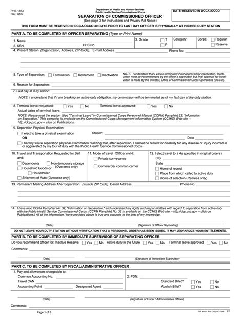 Phs Commissioned Officer Fill Out Sign Online DocHub