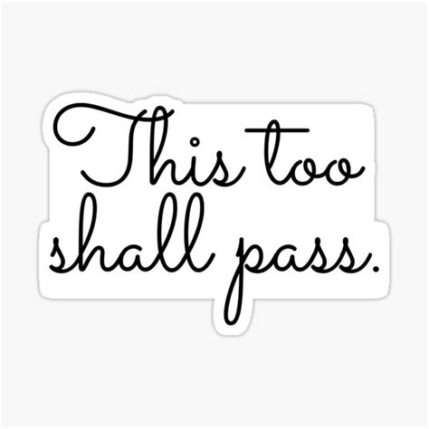 This Too Shall Pass Sticker By Annalisie Redbubble