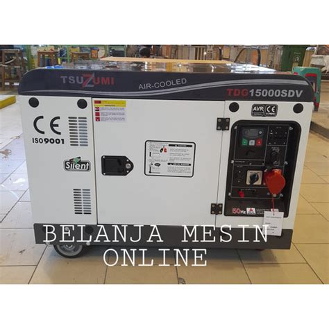 Jual Genset 15 Kva 3 Phase Silent TSUZUMI TDG15000SDV Solar Jakarta