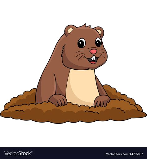 Happy groundhog day cartoon colored clipart Vector Image