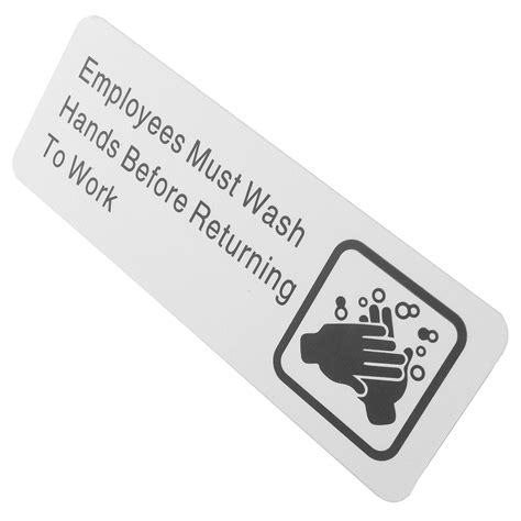 Employees Must Wash Hands Sign Aluminum Alloy Sign Informative Sign For