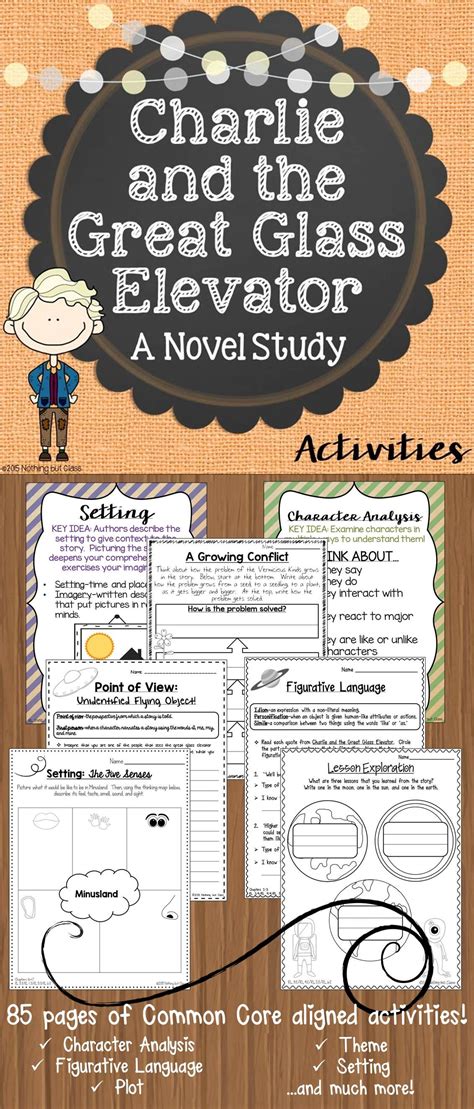 Charlie and the Great Glass Elevator | Activities and Projects | Novel study activities, Reading ...