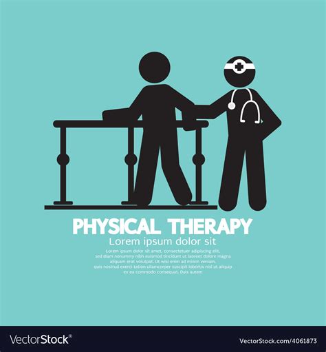 Black Symbol Physical Therapy Royalty Free Vector Image