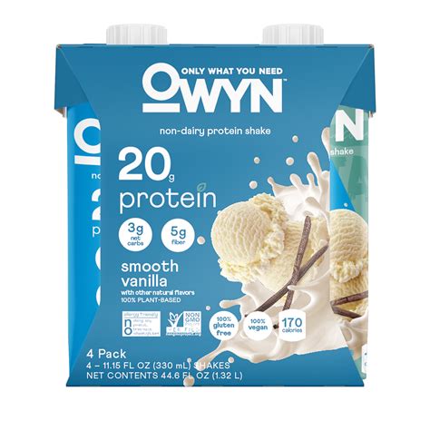 Owyn Plant Based Protein Shake Smooth Vanilla G Protein Fl