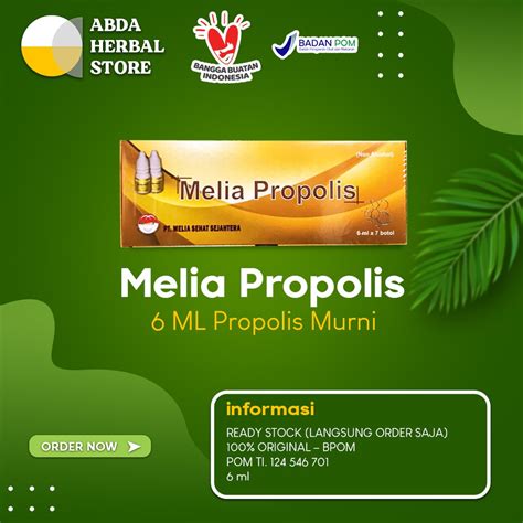 Melia Propolis Melia Propolis Ml Dus Isi Botol Propolis Murni