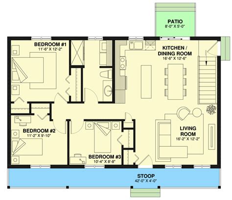 Ranch With Full Width Front Porch 2146dr Architectural Designs House Plans