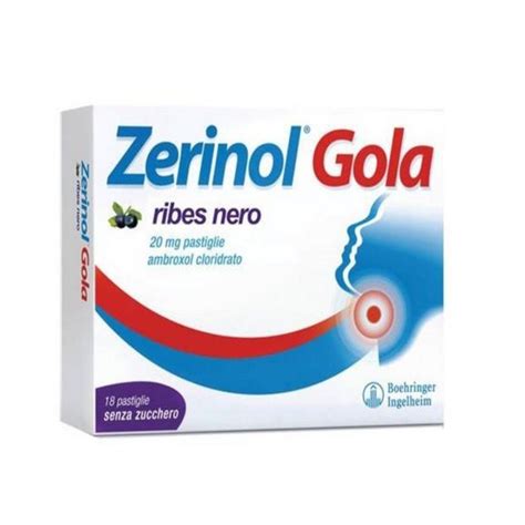 Zerinol Gola Ribes Nero Per Mal Di Gola Pastiglie Da Mg